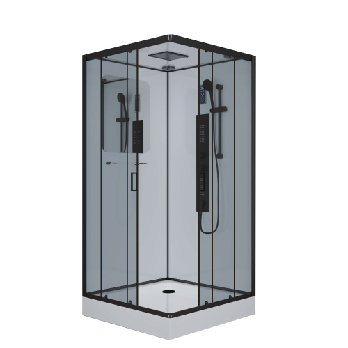 Душевая кабина Niagara Premium 69020134GQBLACK 100х100 квадратная с крышей ориентация универсальная